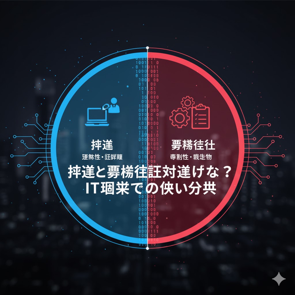 派遣と業務委託の違いとは？IT業界での使い分け